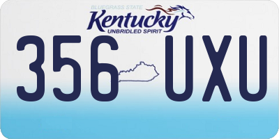 KY license plate 356UXU
