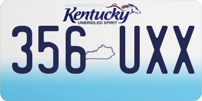 KY license plate 356UXX