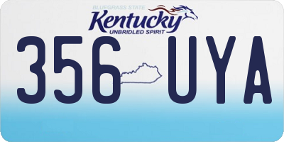 KY license plate 356UYA