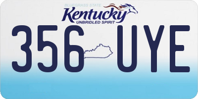 KY license plate 356UYE