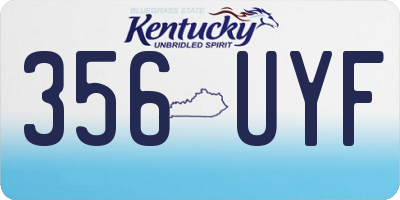 KY license plate 356UYF