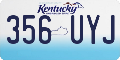 KY license plate 356UYJ