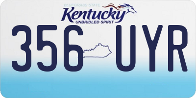 KY license plate 356UYR