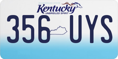 KY license plate 356UYS