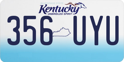 KY license plate 356UYU