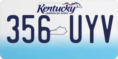 KY license plate 356UYV