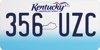 KY license plate 356UZC