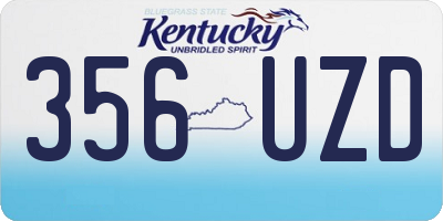 KY license plate 356UZD