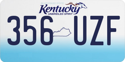 KY license plate 356UZF