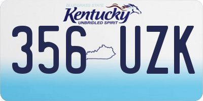 KY license plate 356UZK