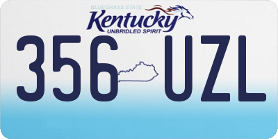 KY license plate 356UZL
