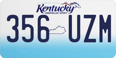 KY license plate 356UZM