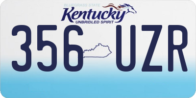 KY license plate 356UZR