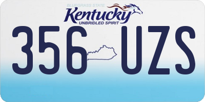 KY license plate 356UZS