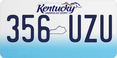 KY license plate 356UZU