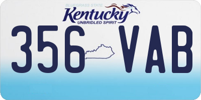 KY license plate 356VAB