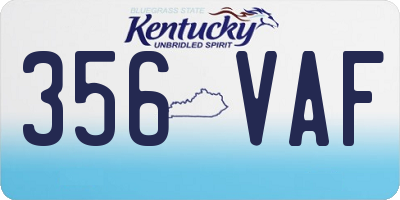 KY license plate 356VAF