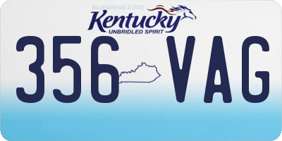 KY license plate 356VAG