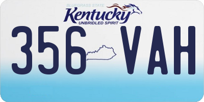 KY license plate 356VAH