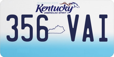 KY license plate 356VAI