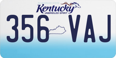 KY license plate 356VAJ