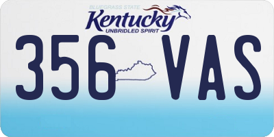 KY license plate 356VAS