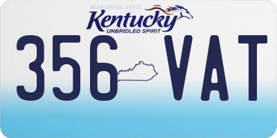 KY license plate 356VAT