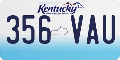 KY license plate 356VAU