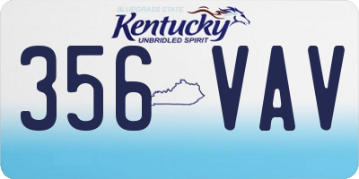 KY license plate 356VAV