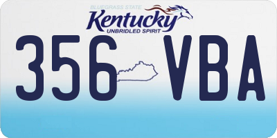 KY license plate 356VBA
