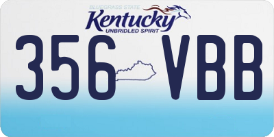 KY license plate 356VBB