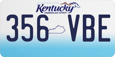 KY license plate 356VBE