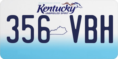 KY license plate 356VBH