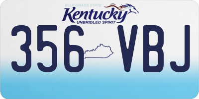 KY license plate 356VBJ