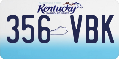 KY license plate 356VBK