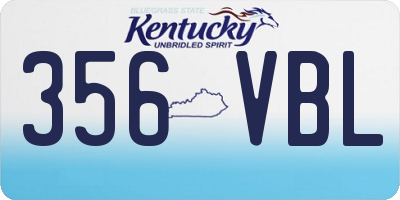 KY license plate 356VBL