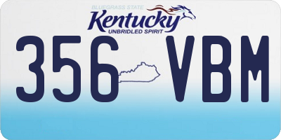 KY license plate 356VBM