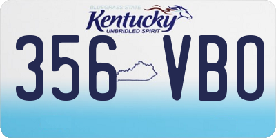 KY license plate 356VBO
