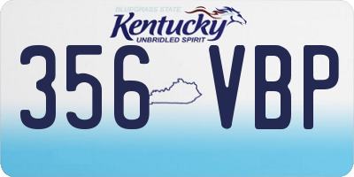 KY license plate 356VBP