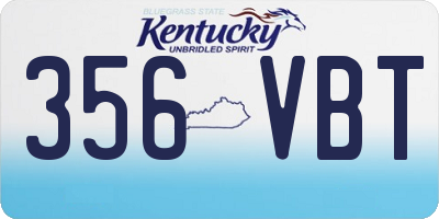 KY license plate 356VBT