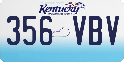 KY license plate 356VBV