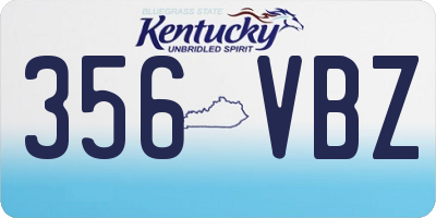 KY license plate 356VBZ