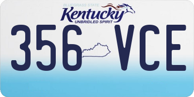 KY license plate 356VCE