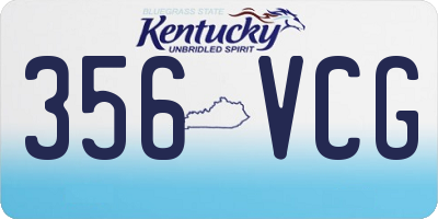 KY license plate 356VCG