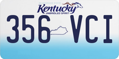 KY license plate 356VCI