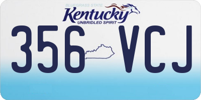 KY license plate 356VCJ