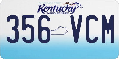 KY license plate 356VCM