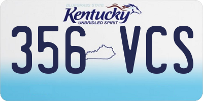 KY license plate 356VCS