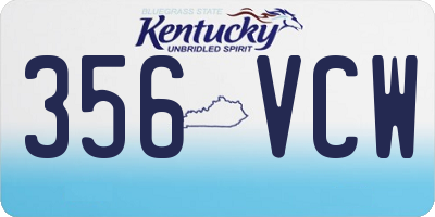 KY license plate 356VCW