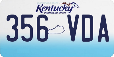 KY license plate 356VDA